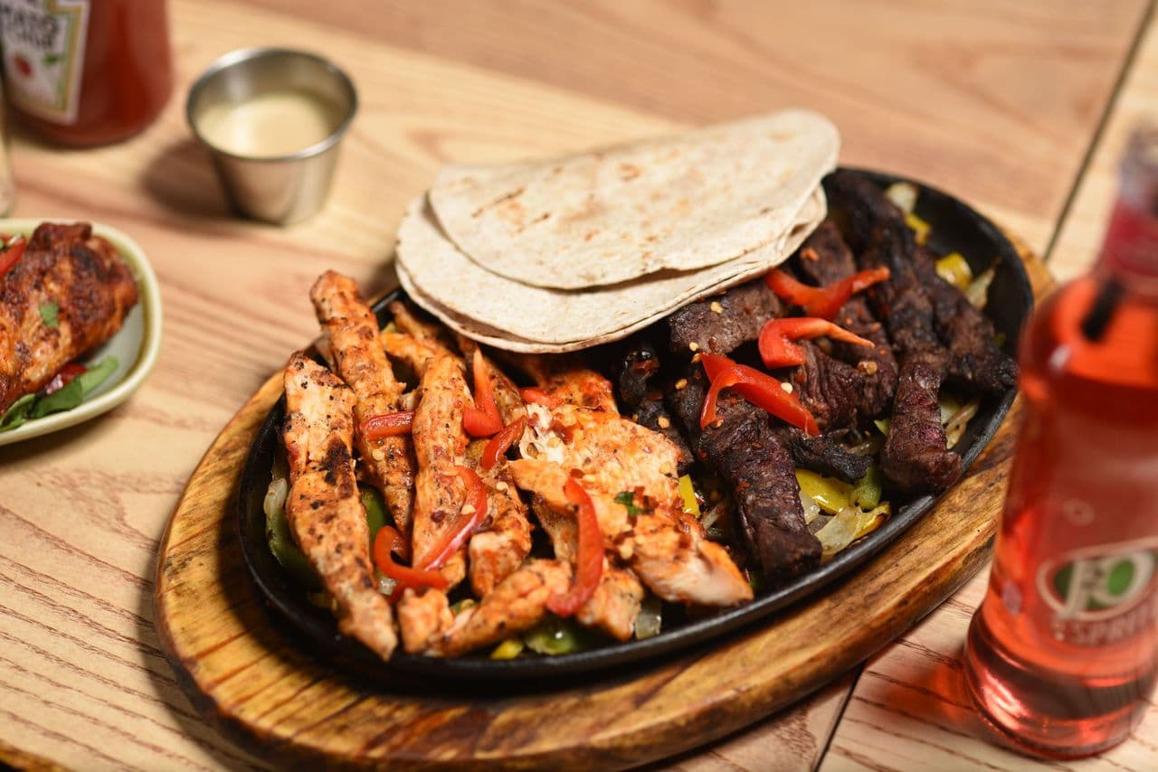 Gourmet burger with premium toppings